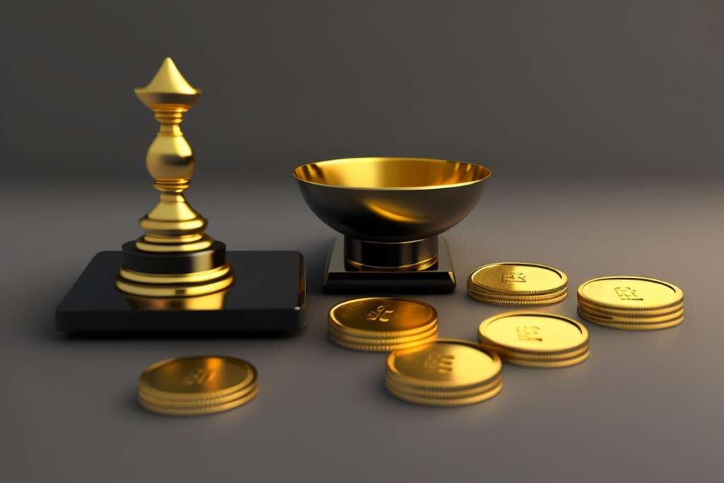 moedas de ouro representando a monetização com o chatgpt
