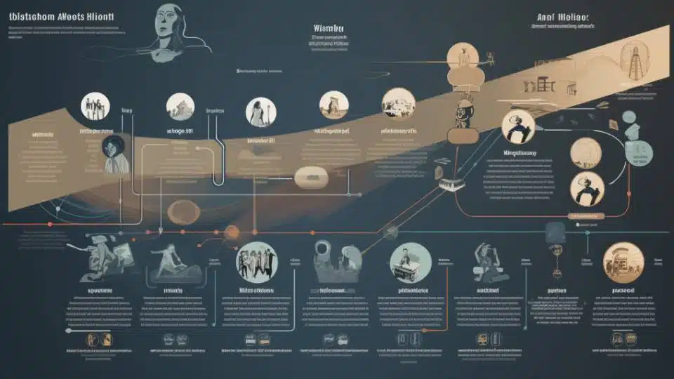 Simulação de linha do tempo da Inteligência Artificial